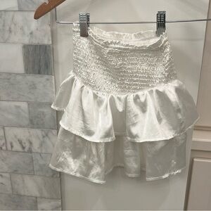 Pants Store White Ruffled Skirt
